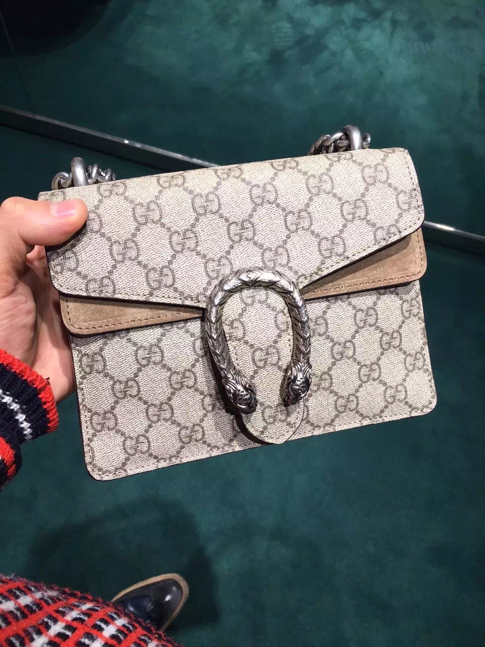Real Gucci Dionysus GG Mini Shoulder Bag 421970 Suede